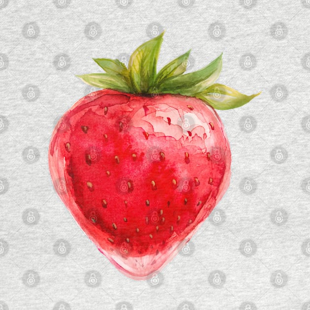 Strawberry Food Art by Pixel Poetry